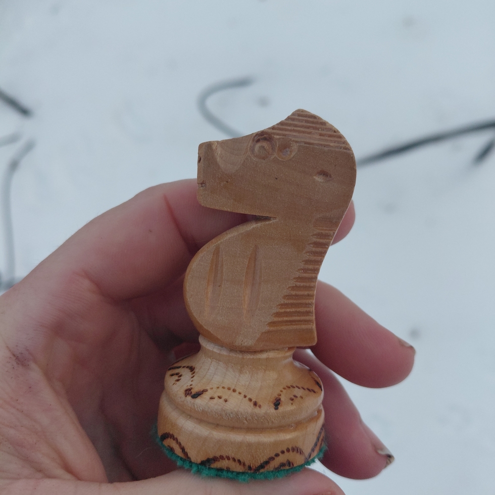 Wooden Chess Knight Piece